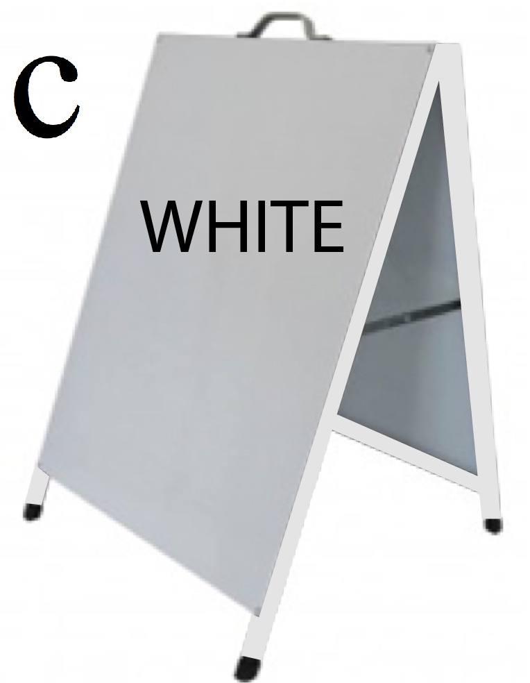 White A- Frame "C"- Jack Flash Signs